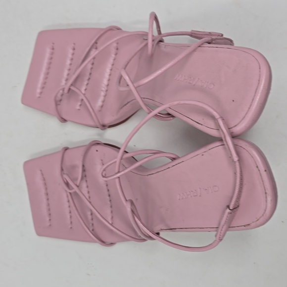 GIA/RHW Rosie 105 Strappy Wedge Ankle Pink Sandals Size 37 - Picture 7 of 9